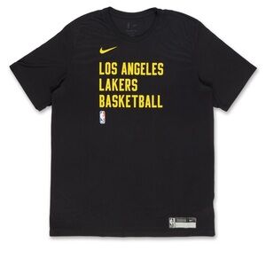 Nike Black and Yellow Lakers Basketball Tee